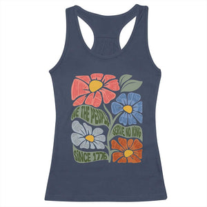 Wildflower Protest Racerback Tank Top We The People Serve No Kings TS12 Navy Print Your Wear