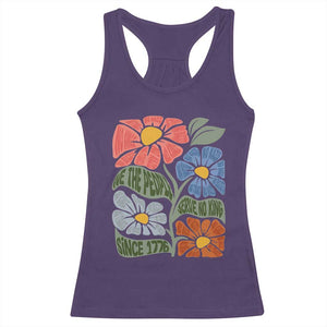 Wildflower Protest Racerback Tank Top We The People Serve No Kings TS12 Purple Print Your Wear