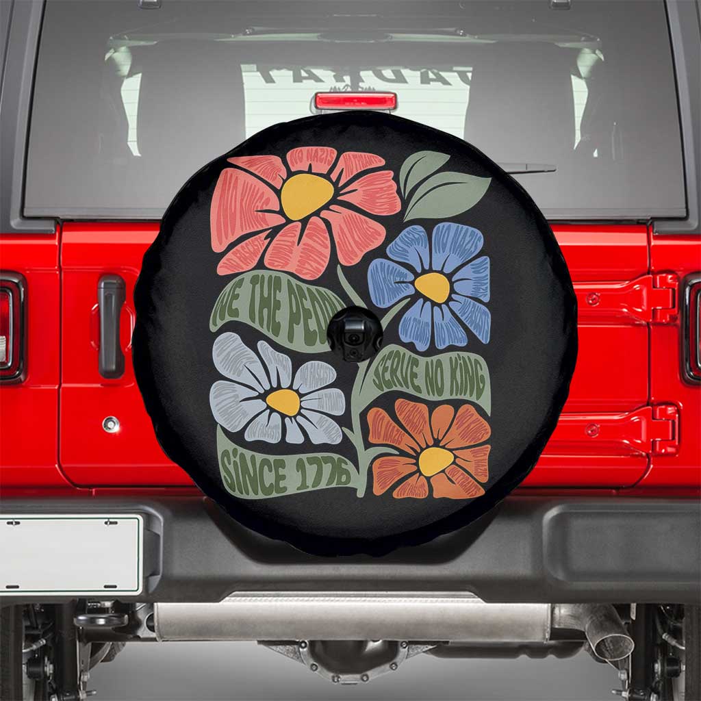 Wildflower Protest Spare Tire Cover We The People Serve No Kings TS12 Black Print Your Wear