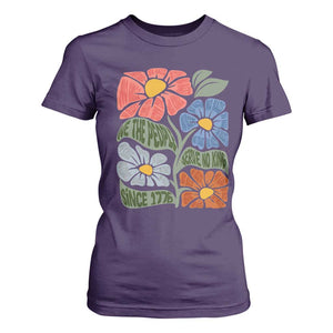 Wildflower Protest T Shirt For Women We The People Serve No Kings TS12 Purple Print Your Wear