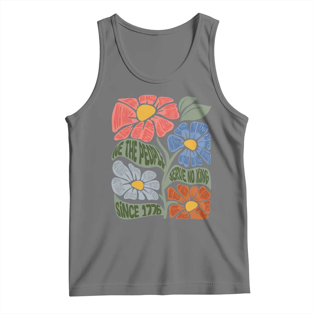 Wildflower Protest Tank Top We The People Serve No Kings TS12 Black Heather Print Your Wear