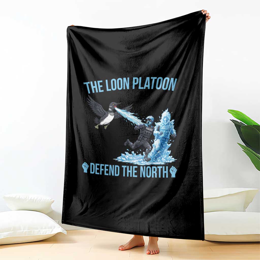 The Loon Platoon Defend The North Throw Blanket Minnesota Rebel Loon Resist TS12 Print Your Wear
