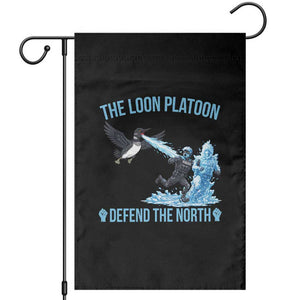 The Loon Platoon Defend The North Garden Flag Minnesota Rebel Loon Resist TS12 Black Print Your Wear
