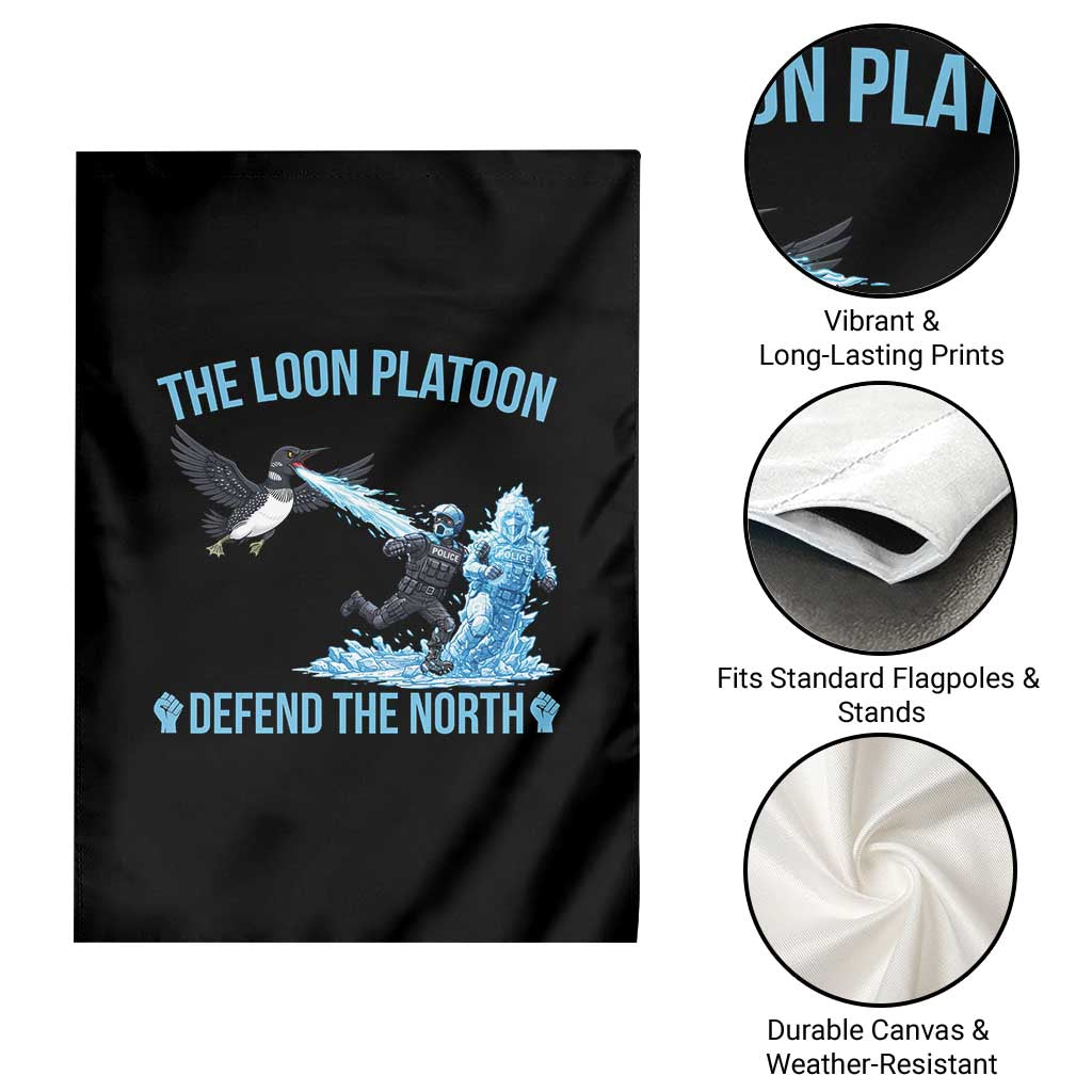 The Loon Platoon Defend The North Garden Flag Minnesota Rebel Loon Resist TS12 Print Your Wear