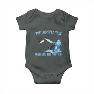 The Loon Platoon Defend The North Baby Onesie Minnesota Rebel Loon Resist TS12 Dark Heather Print Your Wear