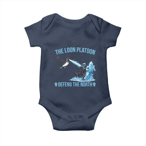 The Loon Platoon Defend The North Baby Onesie Minnesota Rebel Loon Resist TS12 Navy Print Your Wear