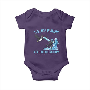 The Loon Platoon Defend The North Baby Onesie Minnesota Rebel Loon Resist TS12 Purple Print Your Wear