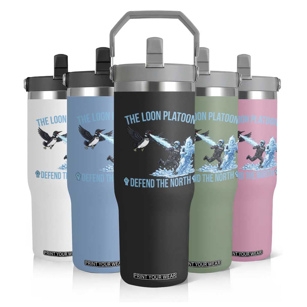 The Loon Platoon Defend The North Flip Straw Tumbler Minnesota Rebel Loon Resist TS12 Print Your Wear