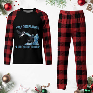 The Loon Platoon Defend The North Plaid Pajama Set Minnesota Rebel Loon Resist TS12 Buffalo Plaid Print Your Wear