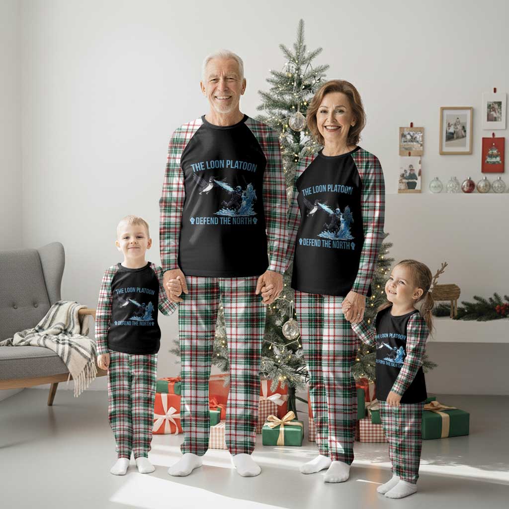 The Loon Platoon Defend The North Plaid Pajama Set Minnesota Rebel Loon Resist TS12 Christmas Plaid Print Your Wear