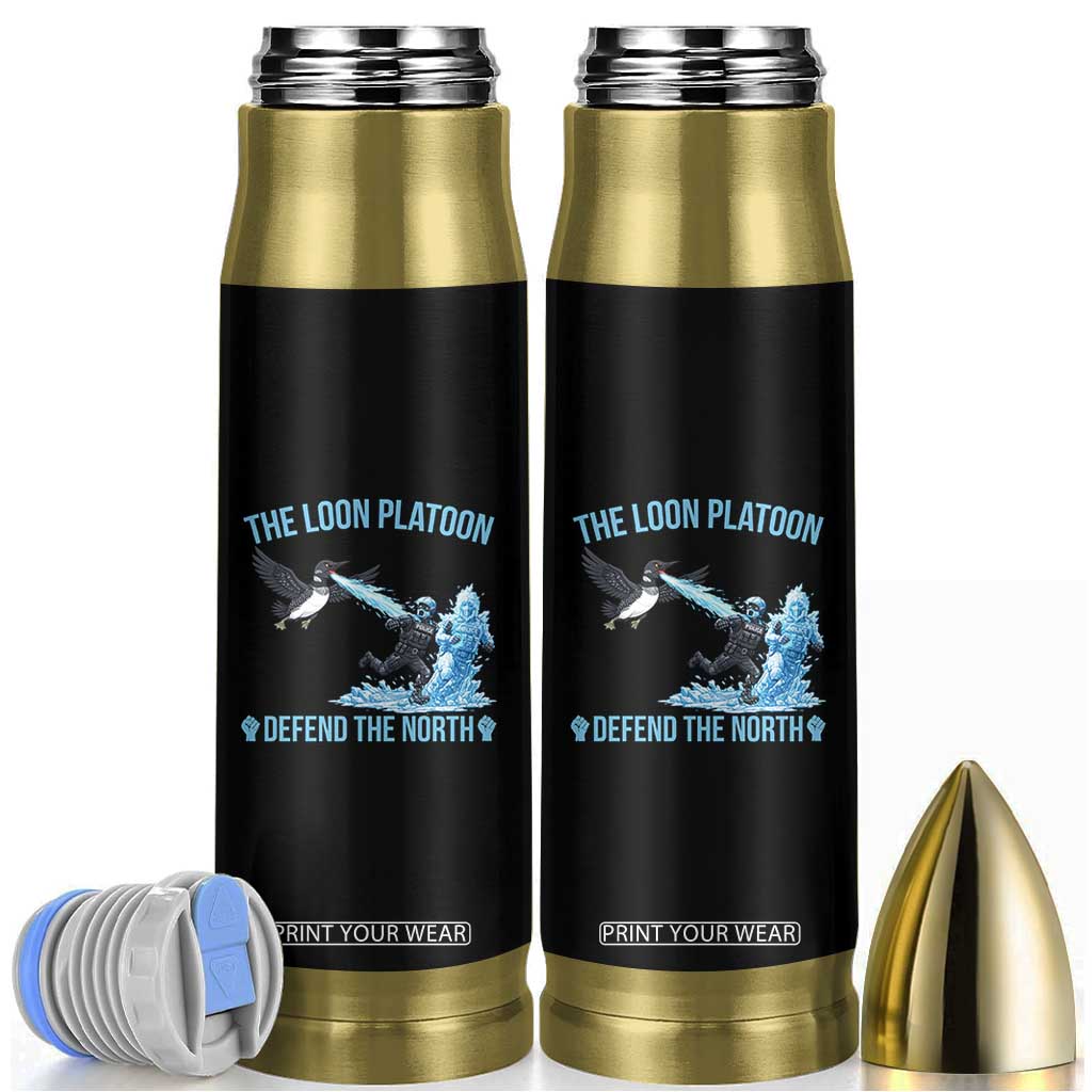 The Loon Platoon Defend The North Bullet Tumbler Minnesota Rebel Loon Resist TS12 Black Print Your Wear