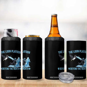 The Loon Platoon Defend The North 4 in 1 Can Cooler Tumbler Minnesota Rebel Loon Resist TS12 Print Your Wear