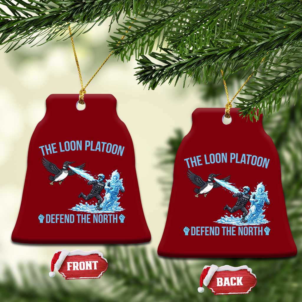 The Loon Platoon Defend The North Ceramic Ornament Minnesota Rebel Loon Resist TS12 Print Your Wear