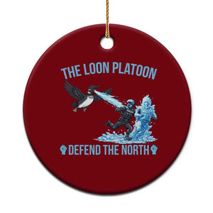 The Loon Platoon Defend The North Ceramic Ornament Minnesota Rebel Loon Resist TS12 1pc Red Print Your Wear