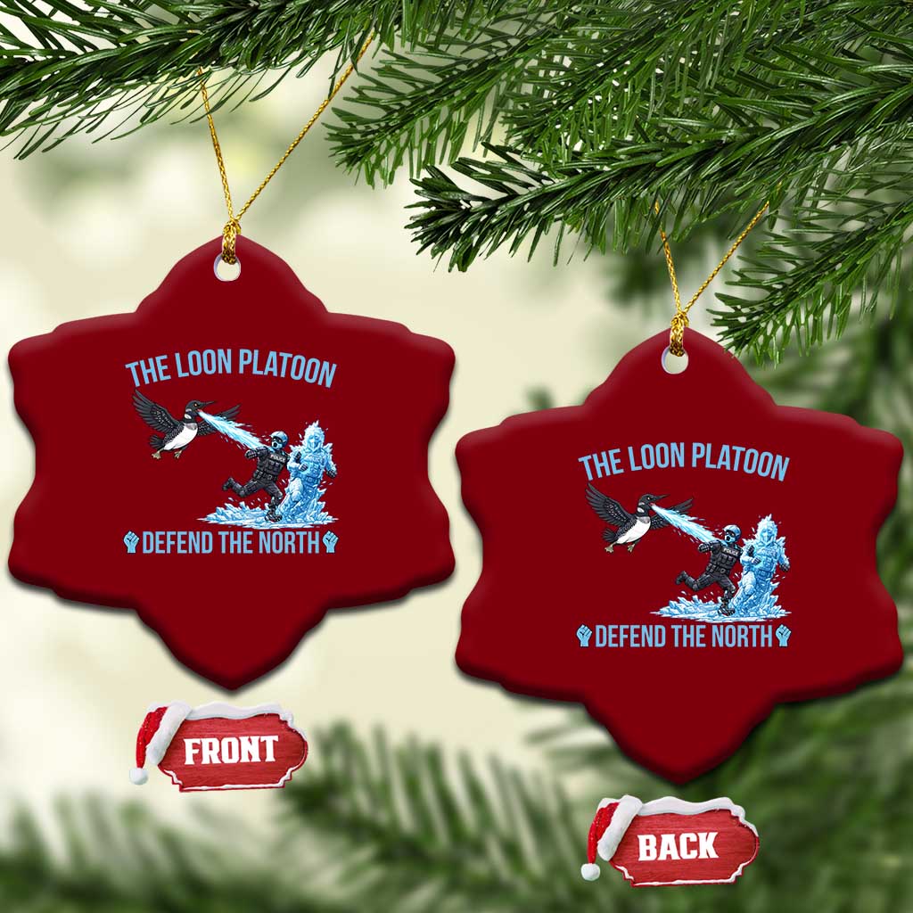 The Loon Platoon Defend The North Ceramic Ornament Minnesota Rebel Loon Resist TS12 Print Your Wear