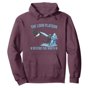 The Loon Platoon Defend The North Hoodie Minnesota Rebel Loon Resist TS12 Maroon Print Your Wear