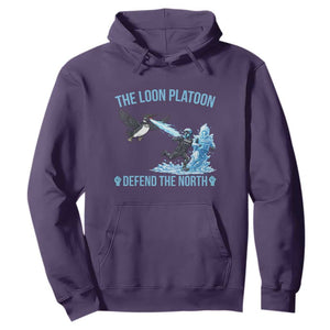 The Loon Platoon Defend The North Hoodie Minnesota Rebel Loon Resist TS12 Purple Print Your Wear