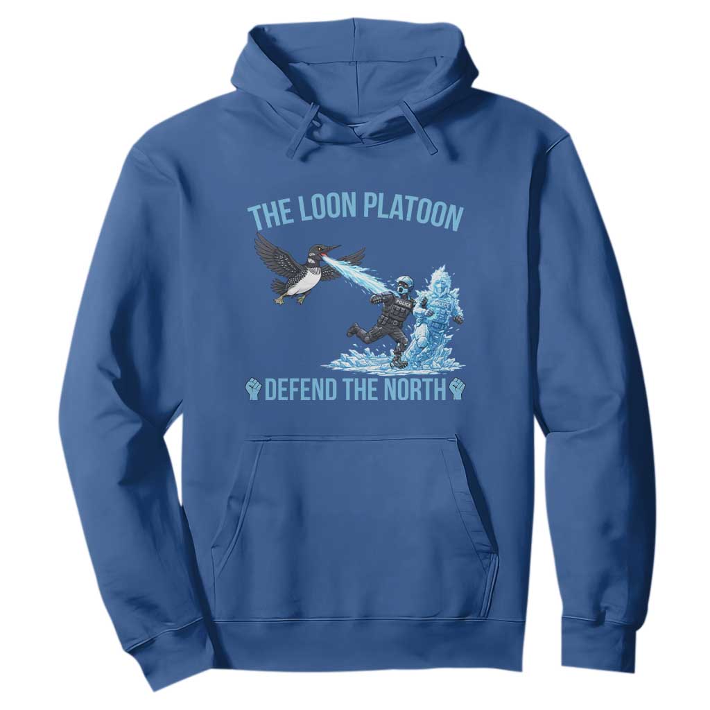 The Loon Platoon Defend The North Hoodie Minnesota Rebel Loon Resist TS12 Royal Blue Print Your Wear