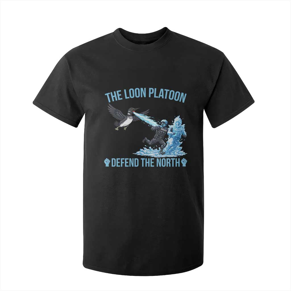 The Loon Platoon Defend The North T Shirt For Kid Minnesota Rebel Loon Resist TS12 Black Print Your Wear