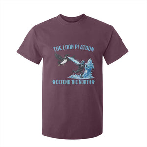 The Loon Platoon Defend The North T Shirt For Kid Minnesota Rebel Loon Resist TS12 Maroon Print Your Wear