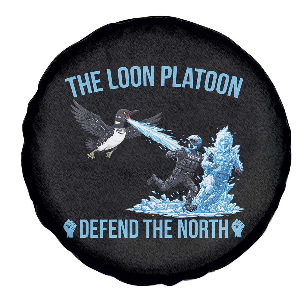 The Loon Platoon Defend The North Spare Tire Cover Minnesota Rebel Loon Resist TS12 Print Your Wear