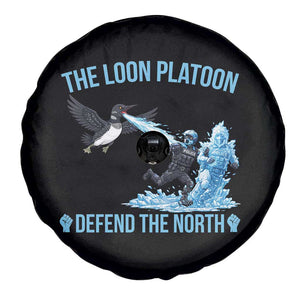 The Loon Platoon Defend The North Spare Tire Cover Minnesota Rebel Loon Resist TS12 Print Your Wear