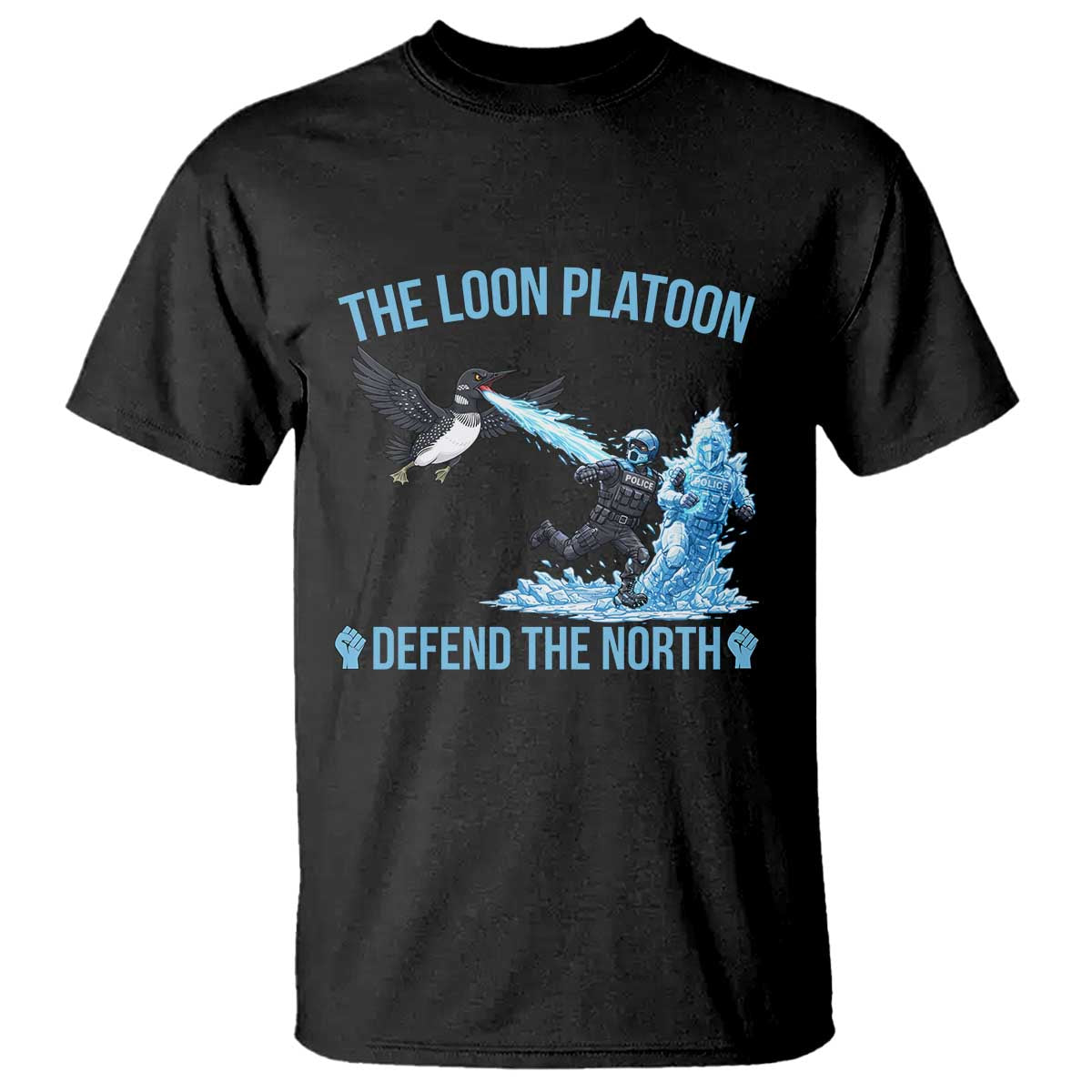 The Loon Platoon Defend The North T Shirt Minnesota Rebel Loon Resist TS12 Black Print Your Wear