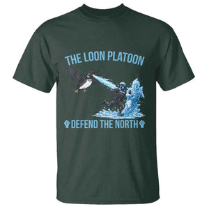 The Loon Platoon Defend The North T Shirt Minnesota Rebel Loon Resist TS12 Dark Forest Green Print Your Wear