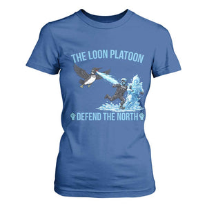 The Loon Platoon Defend The North T Shirt For Women Minnesota Rebel Loon Resist TS12 Royal Blue Print Your Wear