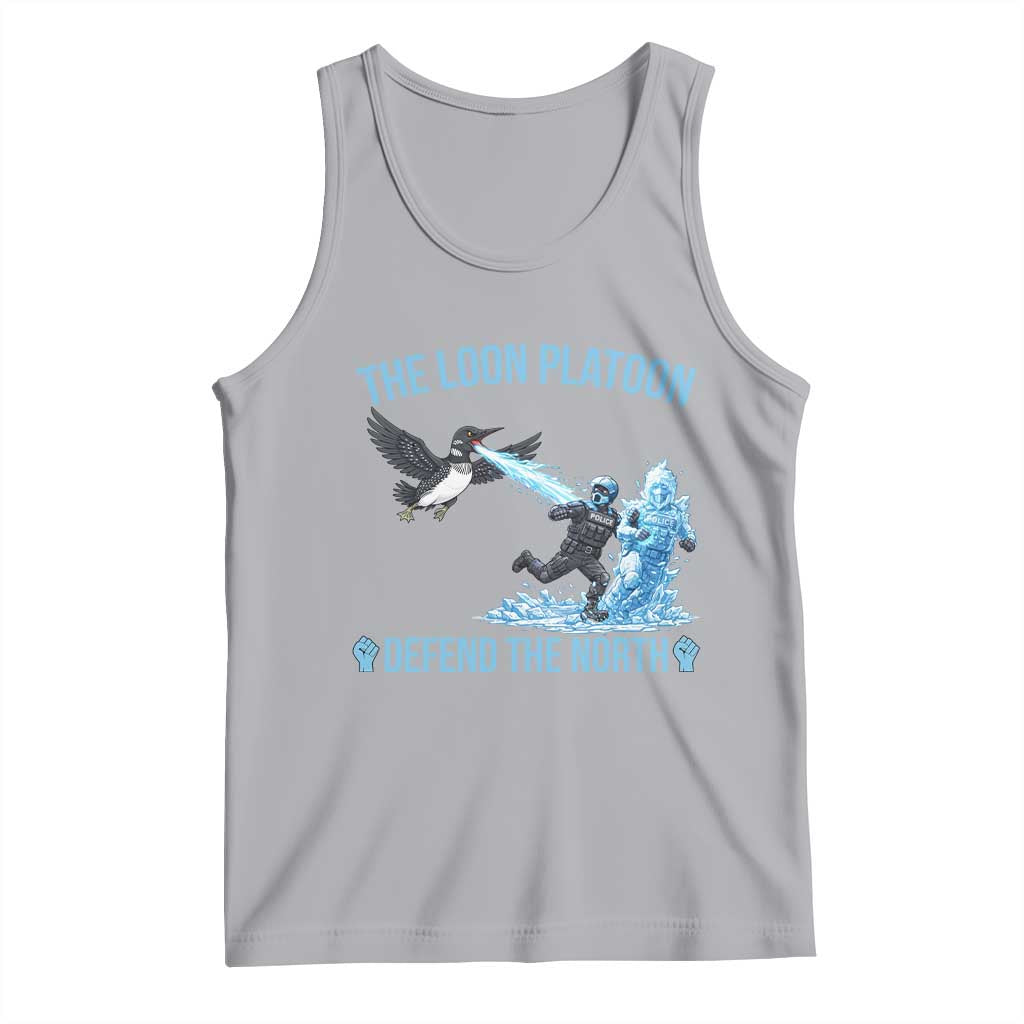 The Loon Platoon Defend The North Tank Top Minnesota Rebel Loon Resist TS12 Athletic Heather Print Your Wear