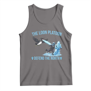 The Loon Platoon Defend The North Tank Top Minnesota Rebel Loon Resist TS12 Deep Heather Print Your Wear