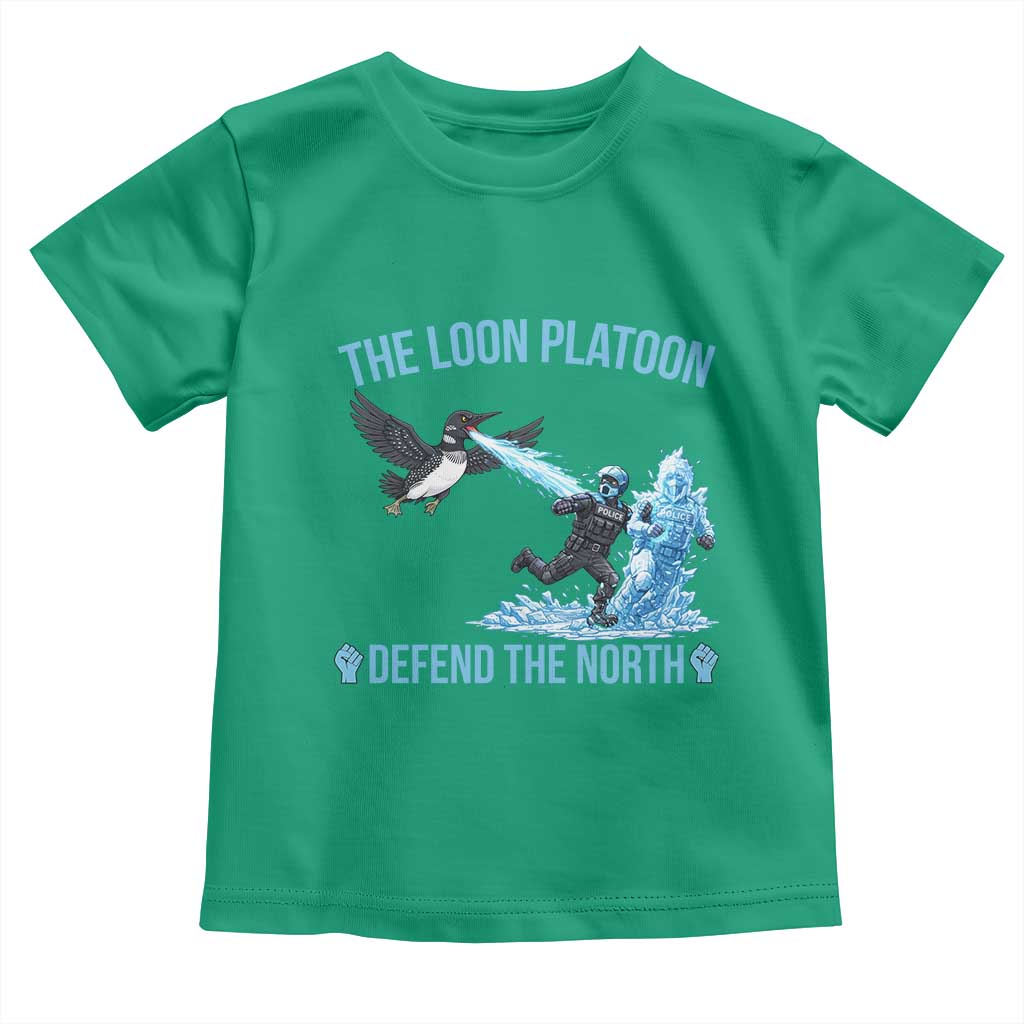 The Loon Platoon Defend The North Toddler T Shirt Minnesota Rebel Loon Resist TS12 Irish Green Print Your Wear