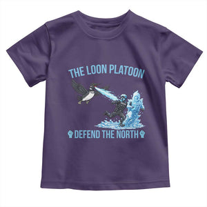 The Loon Platoon Defend The North Toddler T Shirt Minnesota Rebel Loon Resist TS12 Purple Print Your Wear