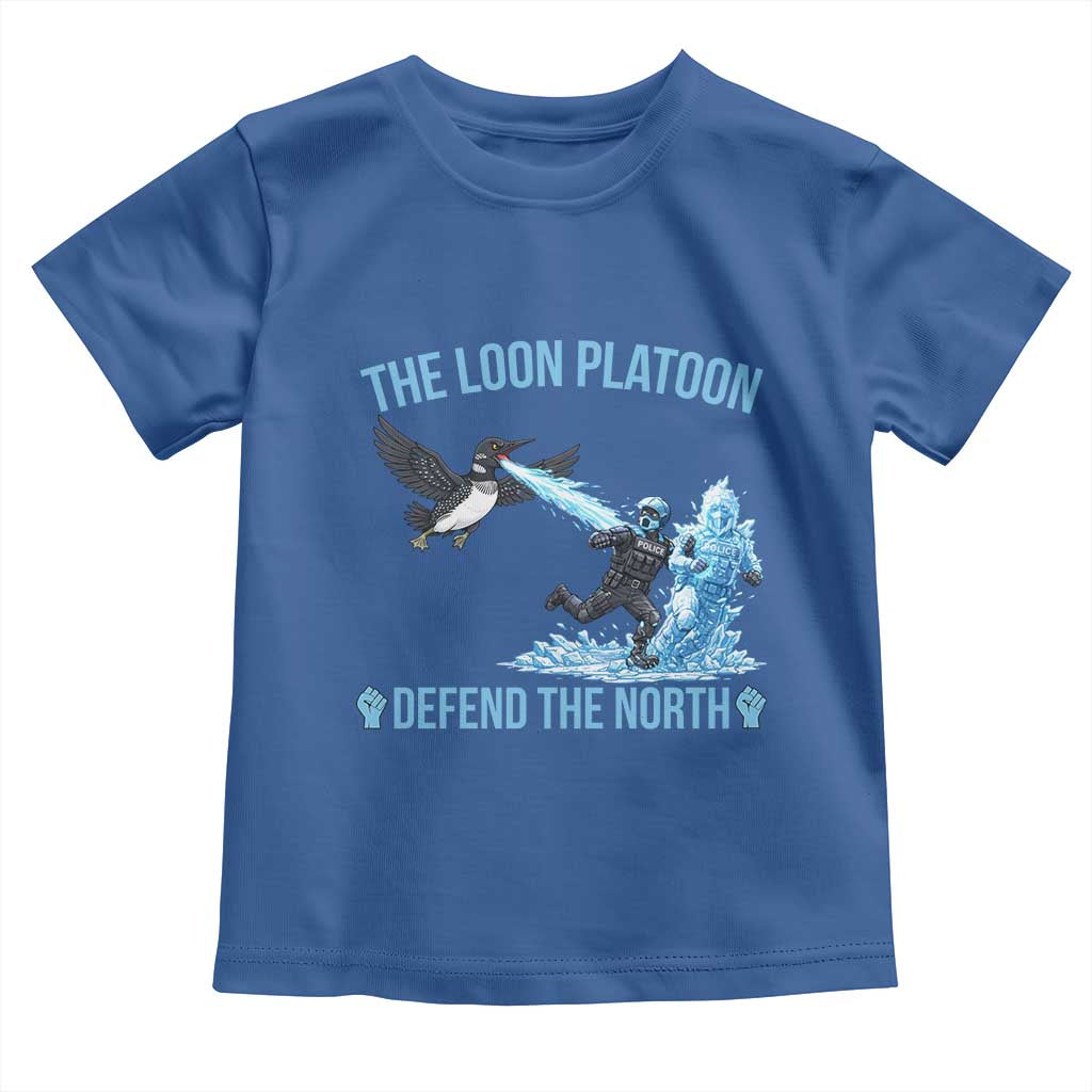 The Loon Platoon Defend The North Toddler T Shirt Minnesota Rebel Loon Resist TS12 Royal Blue Print Your Wear