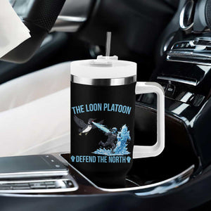 The Loon Platoon Defend The North Tumbler With Handle Minnesota Rebel Loon Resist TS12 Print Your Wear