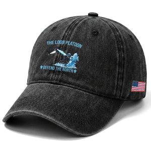 The Loon Platoon Defend The North Washed Cotton Baseball Cap Minnesota Rebel Loon Resist TS12 Print Your Wear
