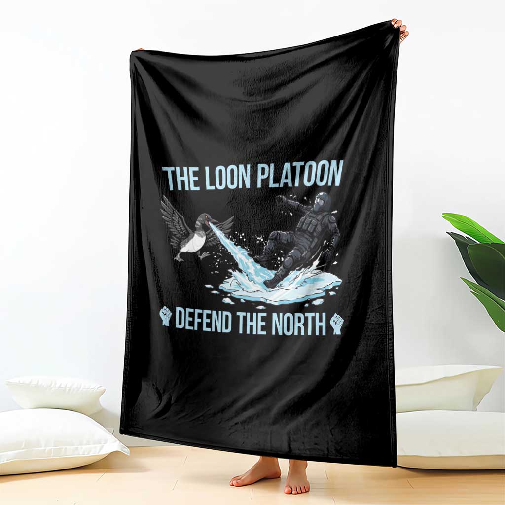 The Loon Platoon Defend The North Throw Blanket Minnesota State Bird Rebel TS12 Print Your Wear