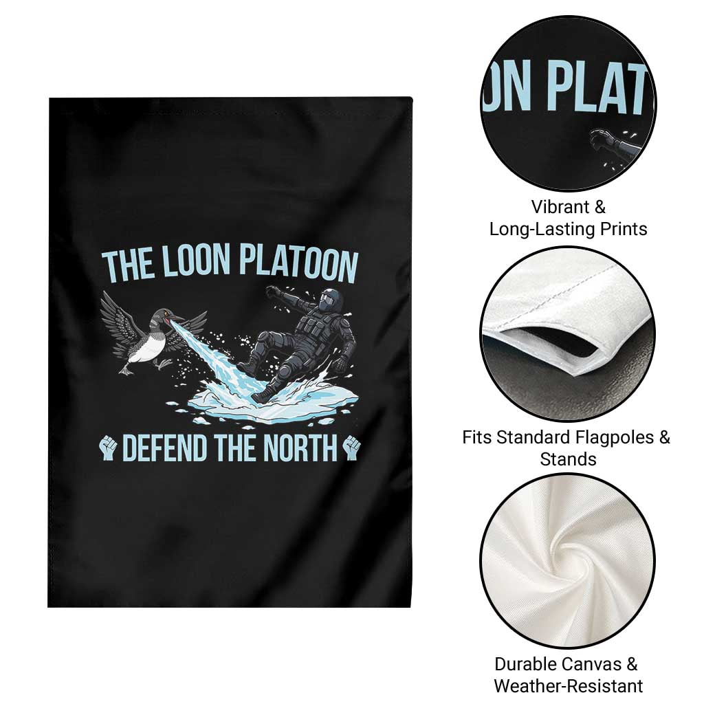 The Loon Platoon Defend The North Garden Flag Minnesota State Bird Rebel TS12 Print Your Wear