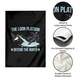The Loon Platoon Defend The North Garden Flag Minnesota State Bird Rebel TS12 Print Your Wear