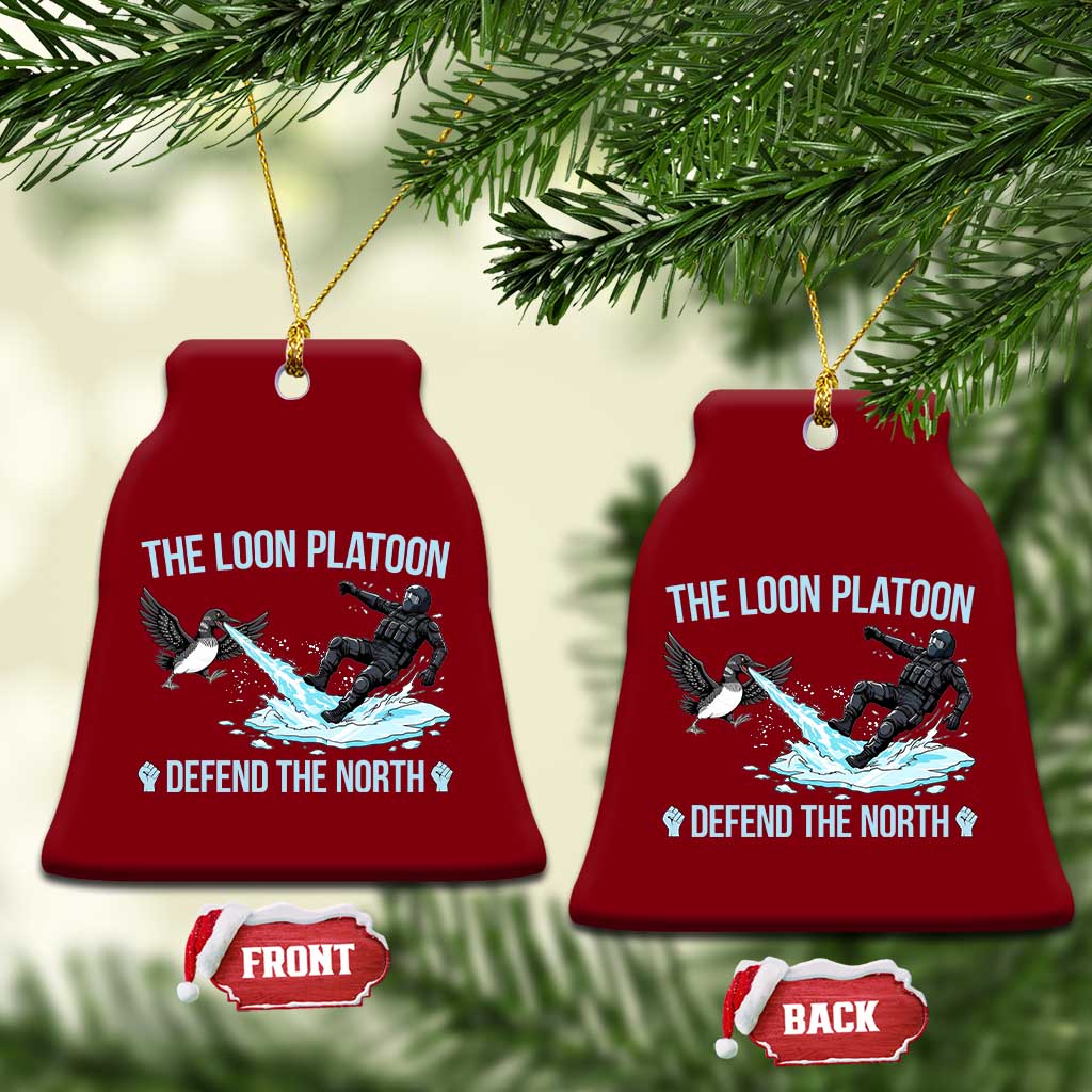 The Loon Platoon Defend The North Ceramic Ornament Minnesota State Bird Rebel TS12 Print Your Wear