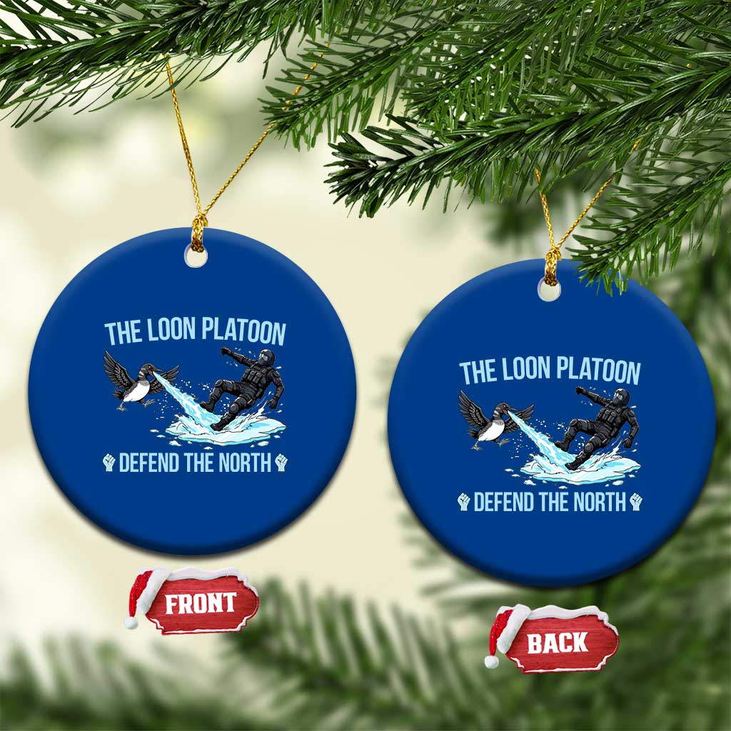 The Loon Platoon Defend The North Ceramic Ornament Minnesota State Bird Rebel TS12 1pc Blue Print Your Wear