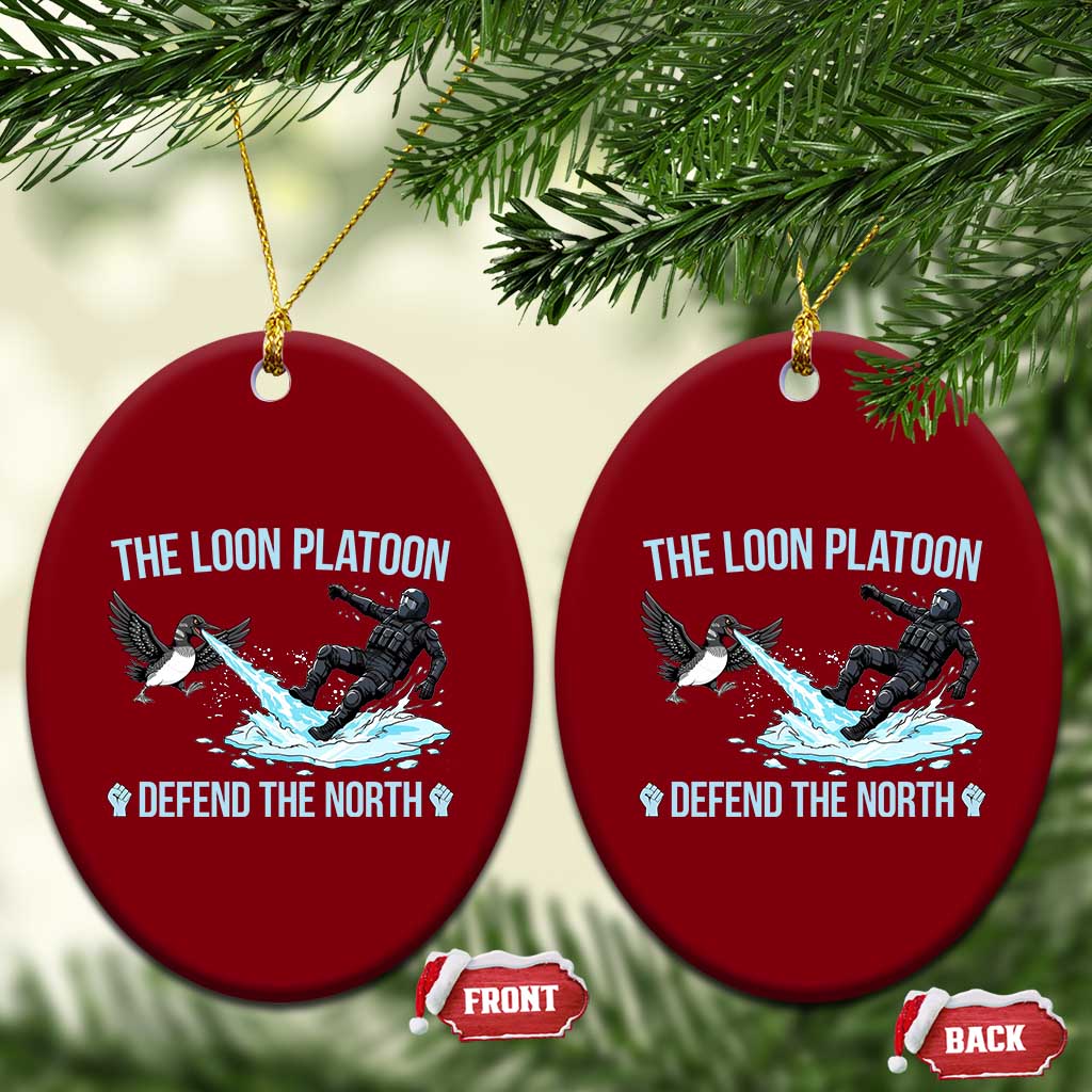 The Loon Platoon Defend The North Ceramic Ornament Minnesota State Bird Rebel TS12 Print Your Wear