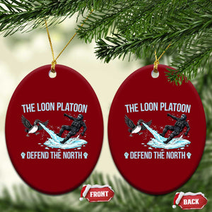 The Loon Platoon Defend The North Ceramic Ornament Minnesota State Bird Rebel TS12 Print Your Wear