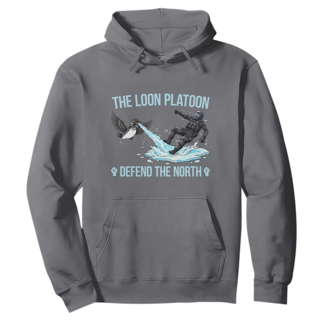 The Loon Platoon Defend The North Hoodie Minnesota State Bird Rebel TS12 Charcoal Print Your Wear