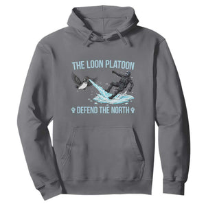 The Loon Platoon Defend The North Hoodie Minnesota State Bird Rebel TS12 Charcoal Print Your Wear