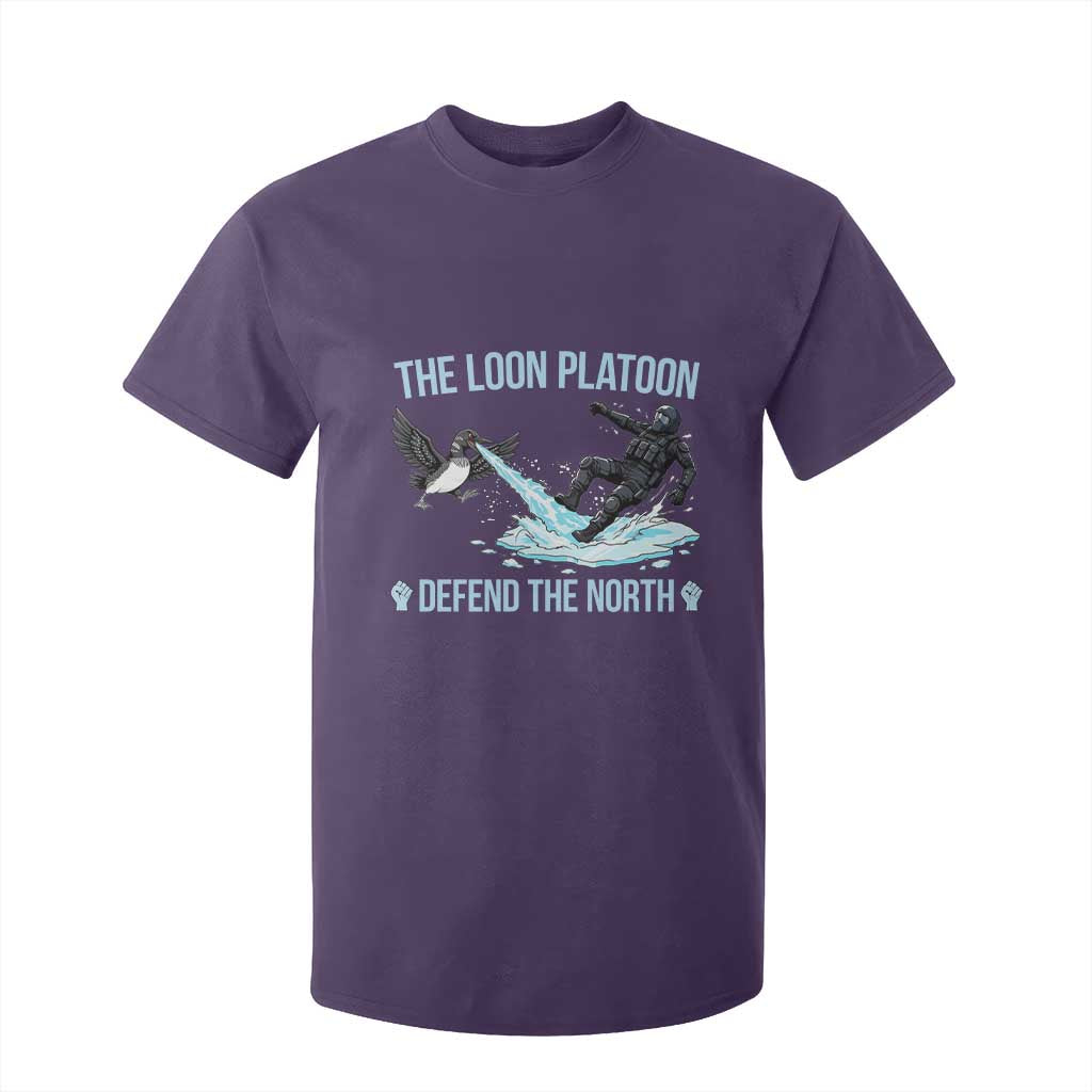 The Loon Platoon Defend The North T Shirt For Kid Minnesota State Bird Rebel TS12 Purple Print Your Wear