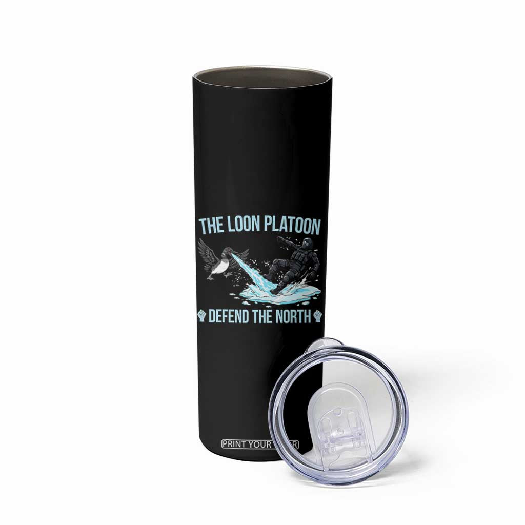 The Loon Platoon Defend The North Skinny Tumbler Minnesota State Bird Rebel TS12 Print Your Wear
