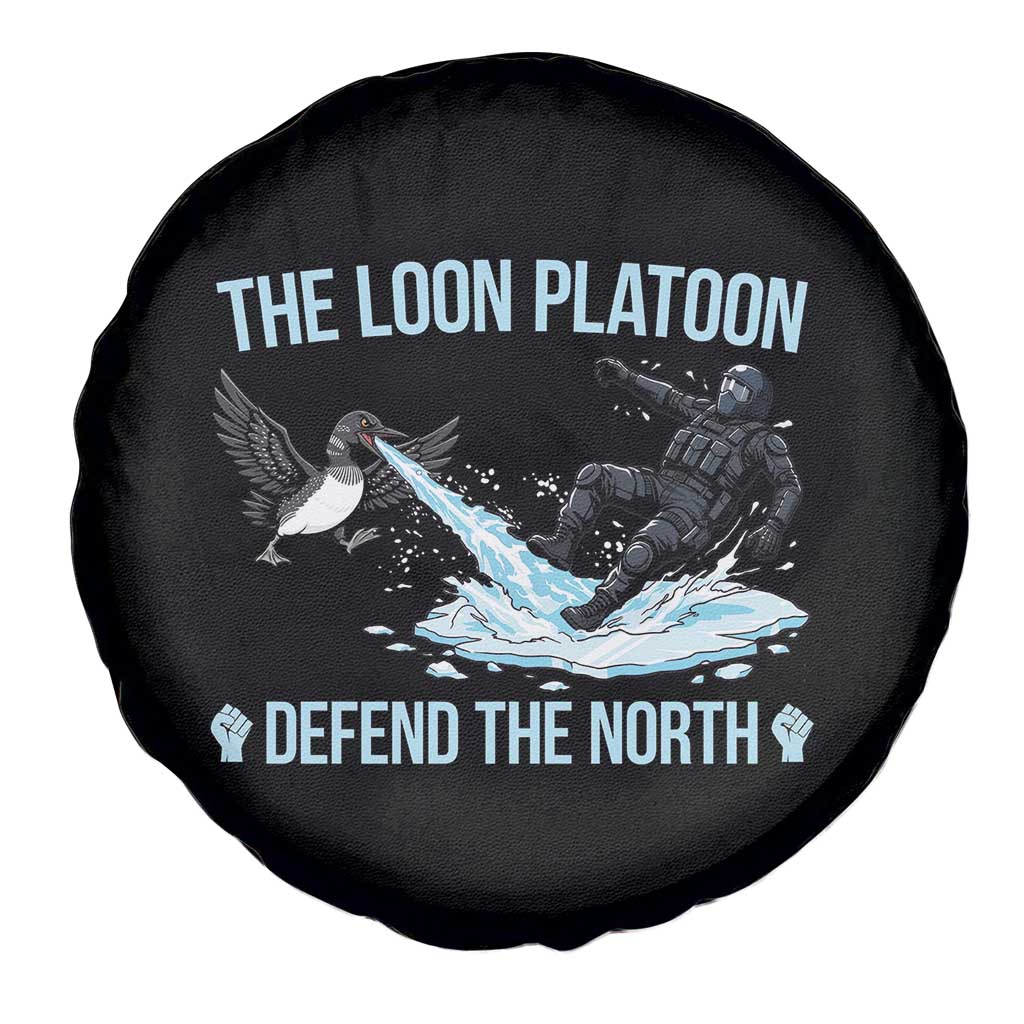 The Loon Platoon Defend The North Spare Tire Cover Minnesota State Bird Rebel TS12 Print Your Wear