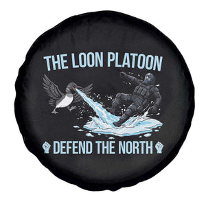 The Loon Platoon Defend The North Spare Tire Cover Minnesota State Bird Rebel TS12 Print Your Wear