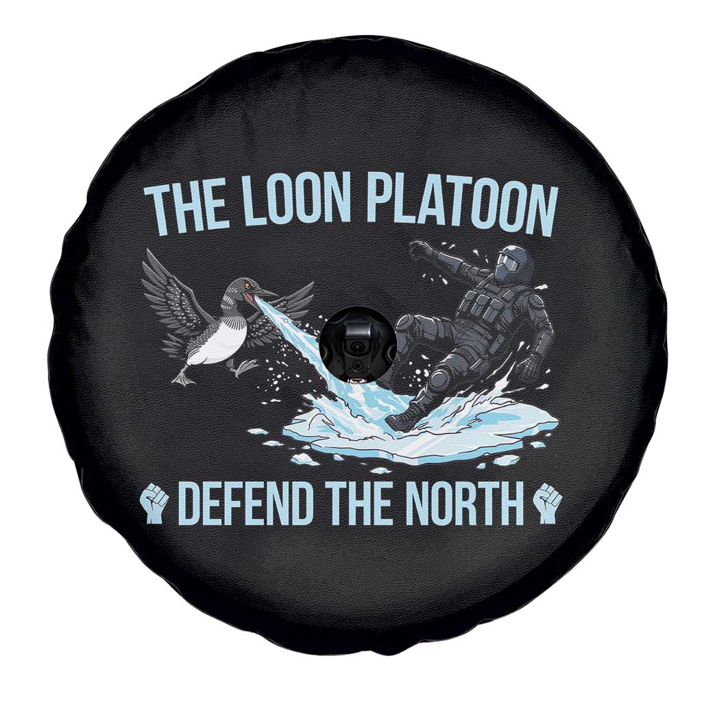 The Loon Platoon Defend The North Spare Tire Cover Minnesota State Bird Rebel TS12 Print Your Wear